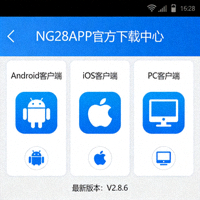 NG28APP官方下载中心界面截图 - 清晰展示各平台客户端下载选项